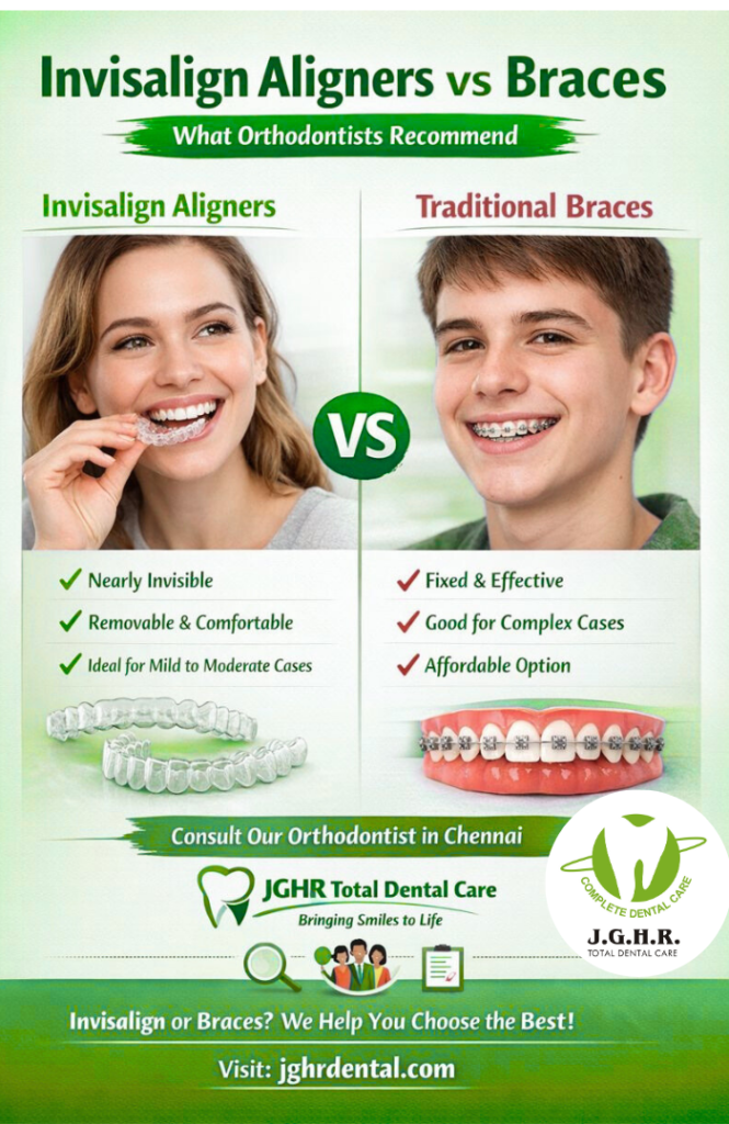 Invisalign Aligners VS Braces